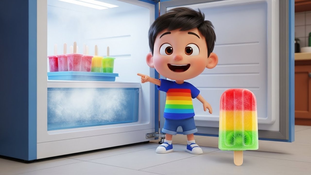 Yummy Rainbow Popsicles! 🌈 Learn Colors with Fruit Song