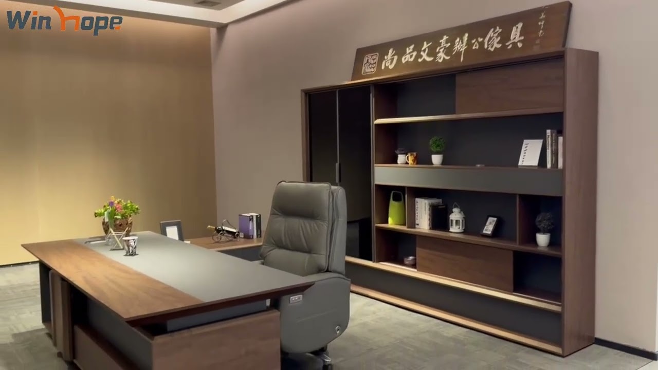Design a Boss’s Office: L‑Shaped Desk, Leather Chair & Custom Shelves