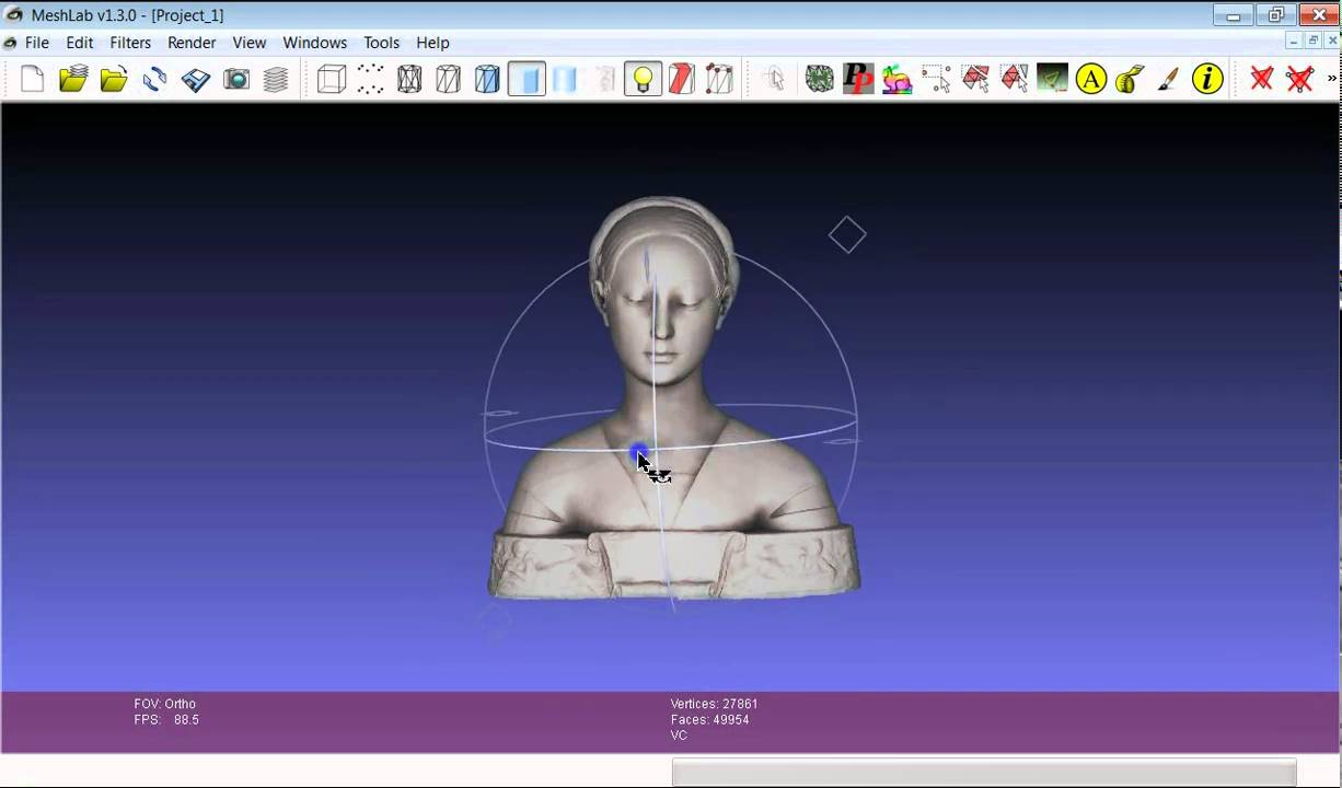 Основы MeshLab: Навигация