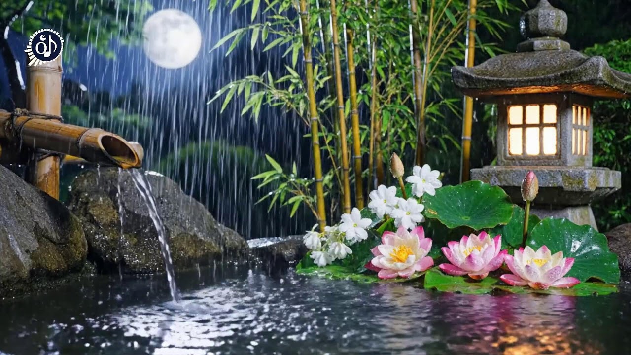 Rain & Bamboo Water for Stress Relief and Deep Sleep - Olyra Music