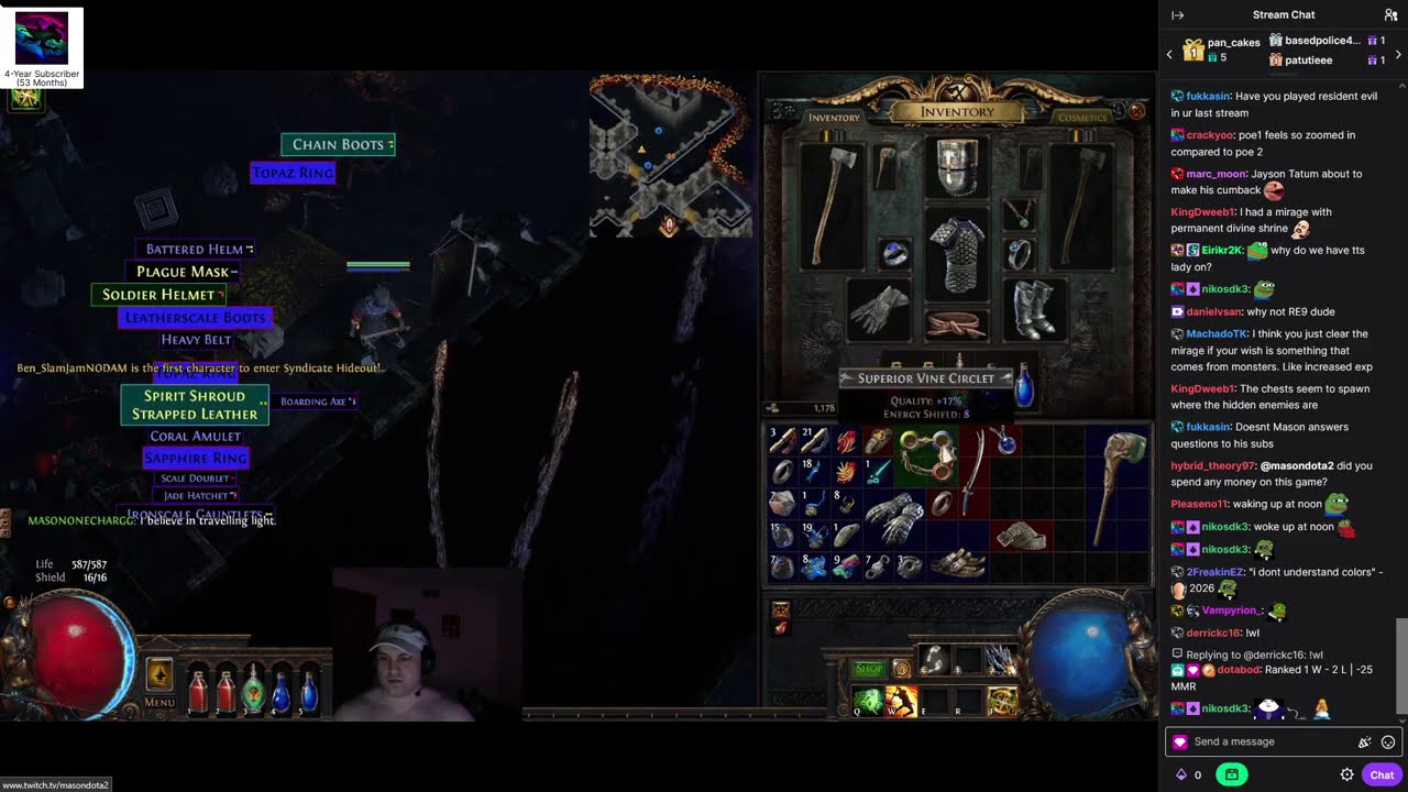 POE - 06/12/264 Masondota2 Vod (With Chat)