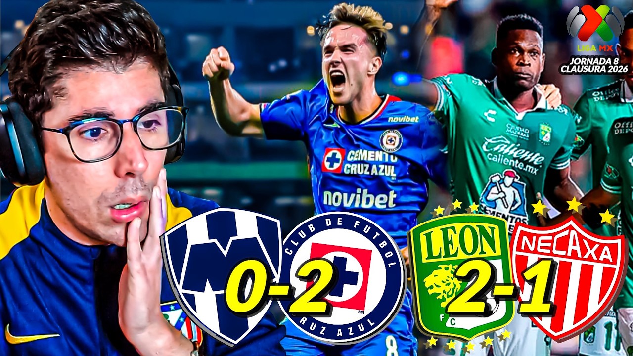 😲 ¡LIDERES! Remontada de la Fiera 🦁 Rayados 0-2 Cruz Azul · Leon 2-1 Necaxa | J8 CL2026