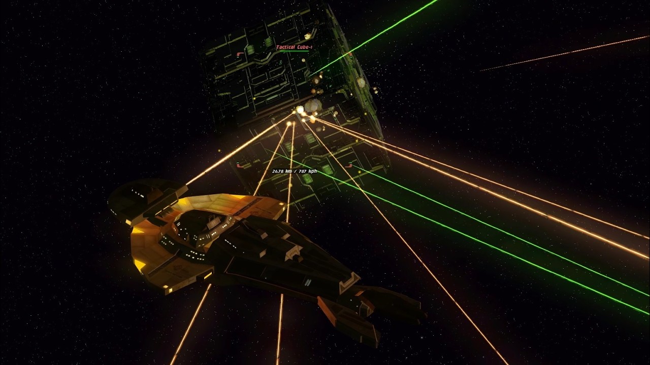 Bridge Commander: Cardassians vs Borg Tactical Cube. Round 2