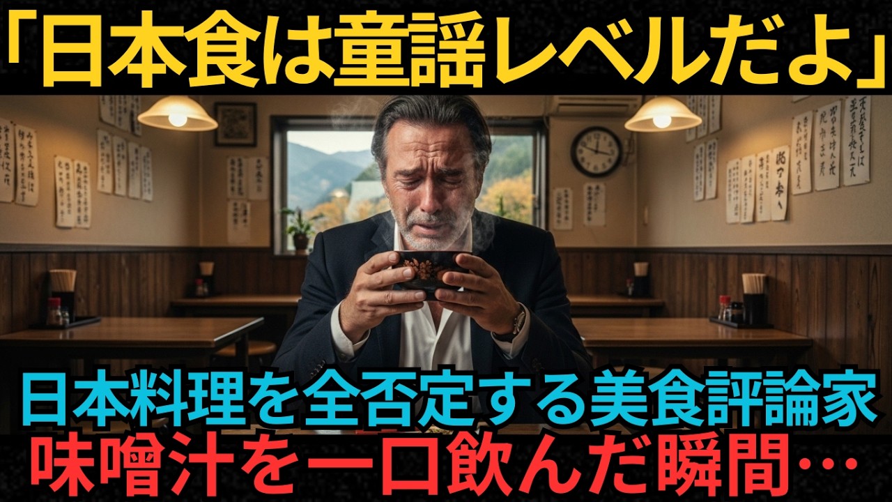 【海外の反応】「日本食は生魚だけの童謡レベルだ」日本料理を全否定したフランス人美食評論家が、山形のおばあちゃんの味噌汁を一口飲んで号泣した理由とは？