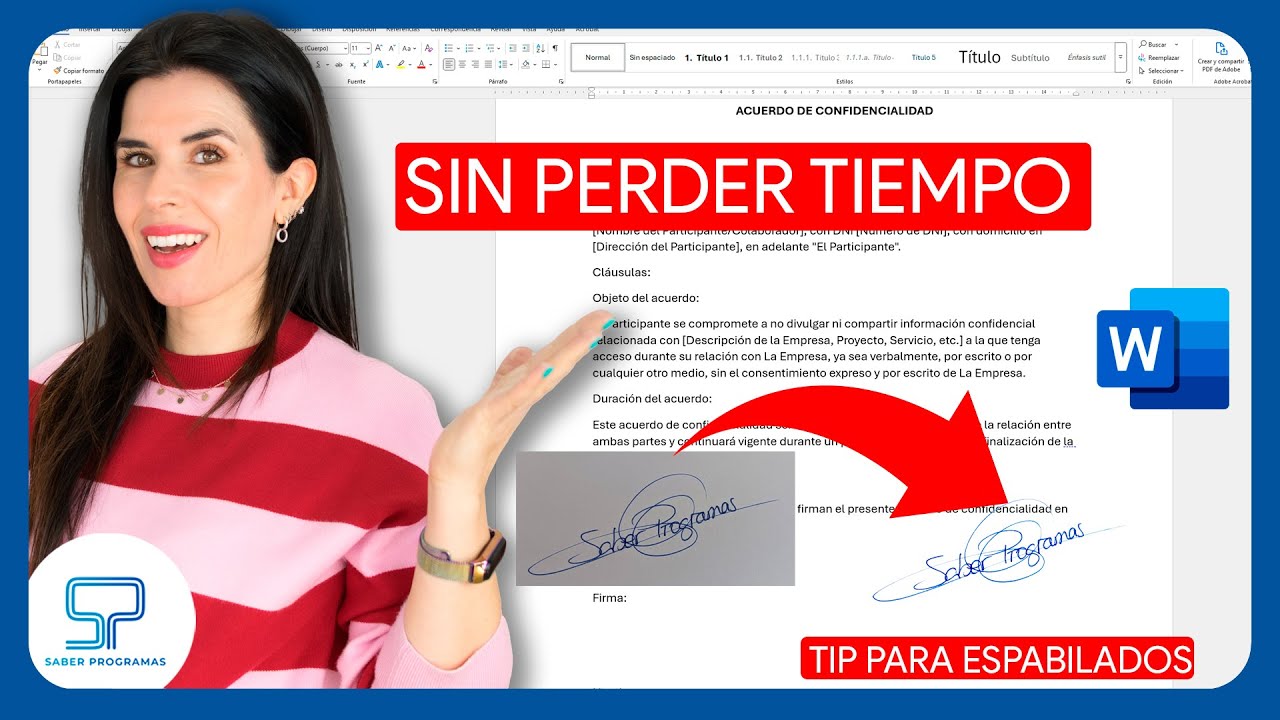 C&oacute;mo QUITAR el FONDO a una FIRMA en Word ✅