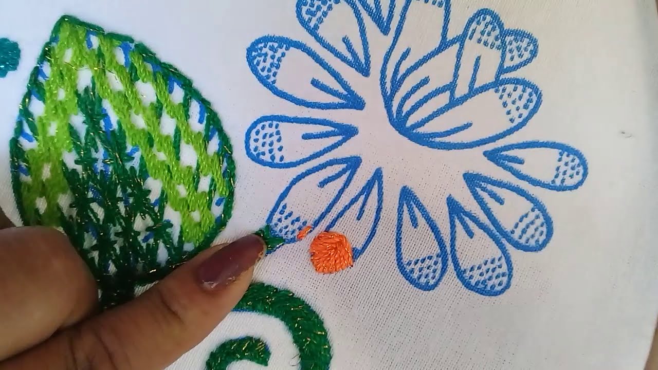 ВЫШИВКА или ШВЕЙНЫЙ ШОВ Маленькие лепестки🌼 Хризантема (100% легко)