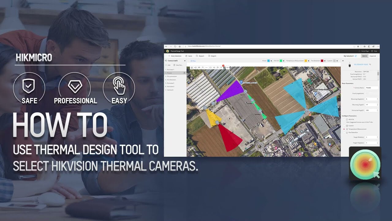 A Hikvision hőkamerák kiválasztása a Thermal Design Tool használatával