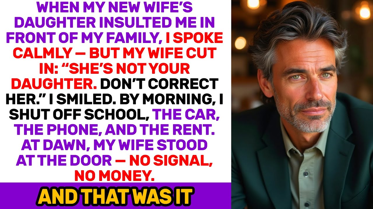 “She’s Not Your Daughter,” My Wife Cut In — By Dawn Everything Was Shut Off