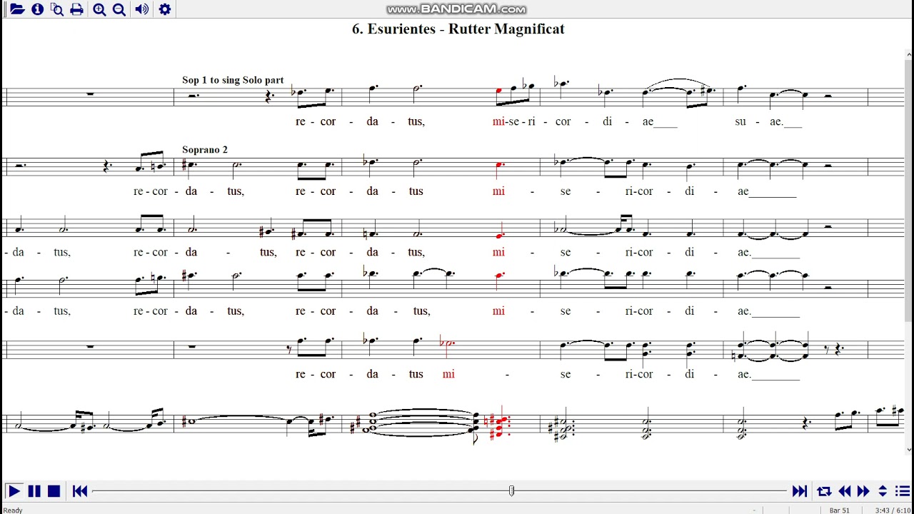 6   Esurentes   Rutter Magnificat SATB Bass