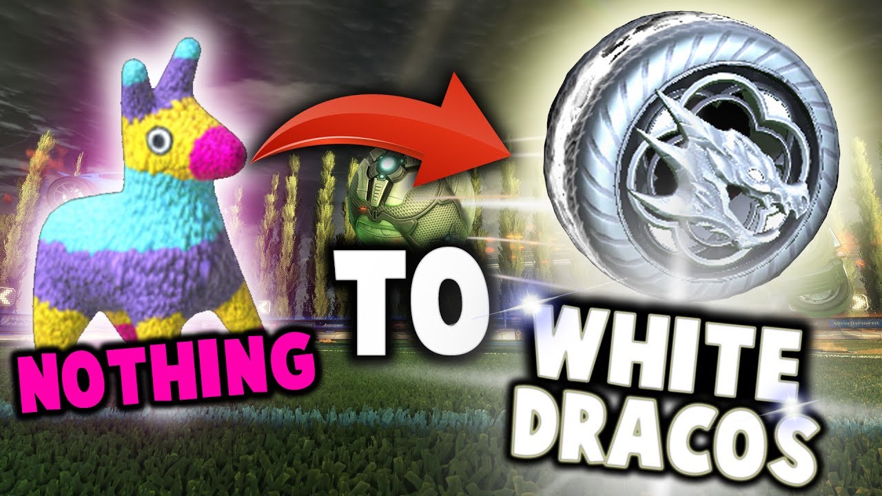 TRADING FROM NOTHING TO SOMETHING!! (Trading to White Dracos from Nothing in Rocket League) - Part 1