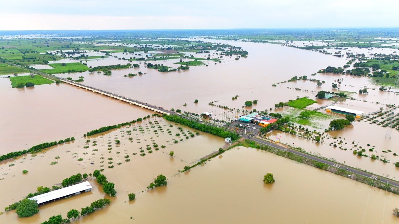 ಭೀಮಾ ನದಿಯ ಪ್ರವಾಹದ ವಿಹಂಗಮ ನೋಟ