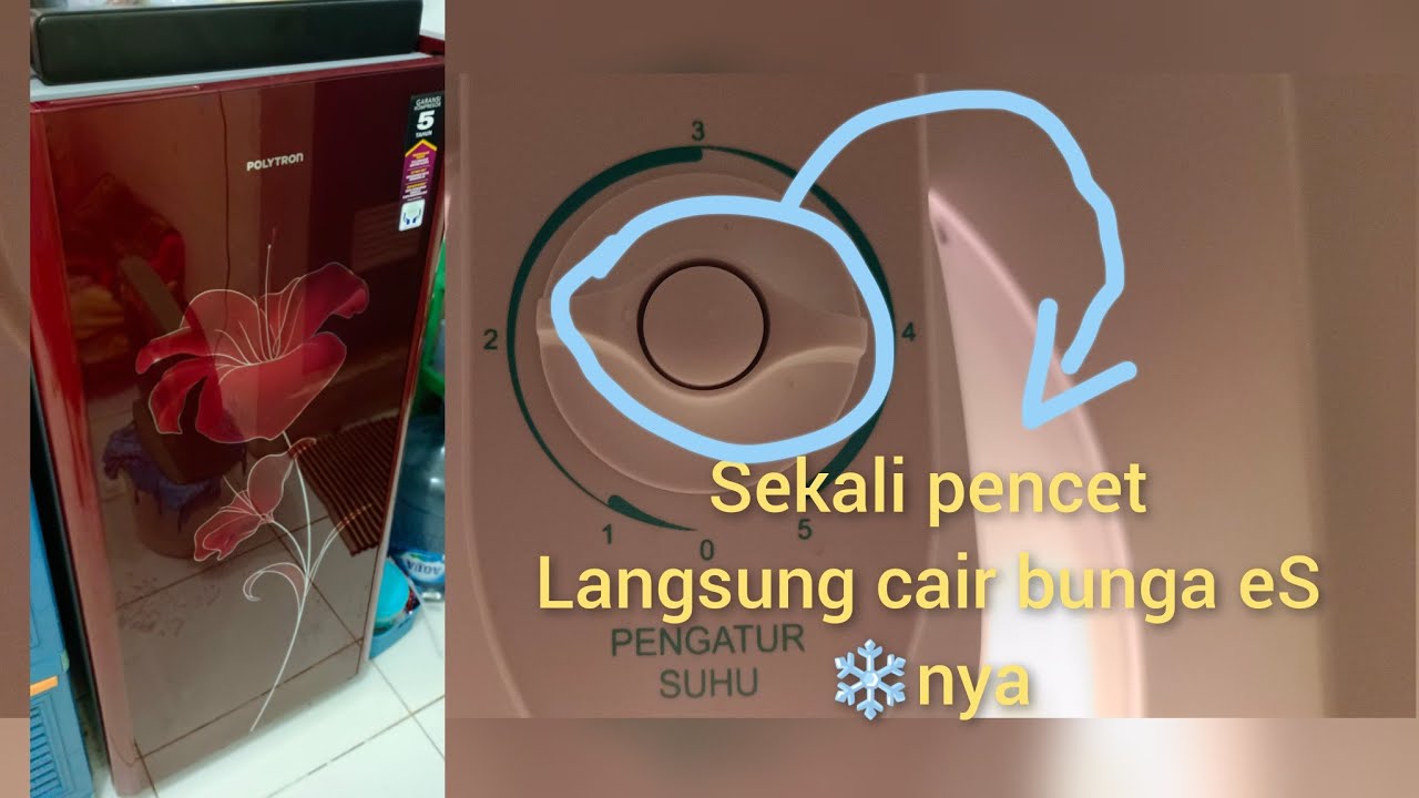 cairkan bunga es pada kulkas satu pintu dengan cepat