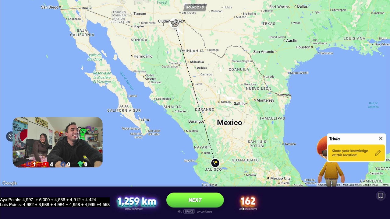 Aya (Japon) VS Luis (Mexico) GeoguessR