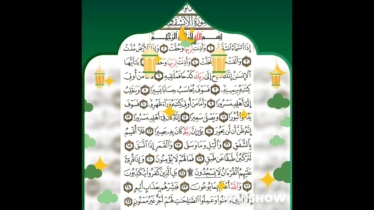 سورة الانشقاق