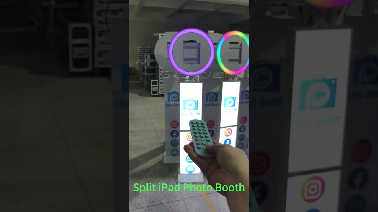 Split iPad Photo Booth RGB ring light 
