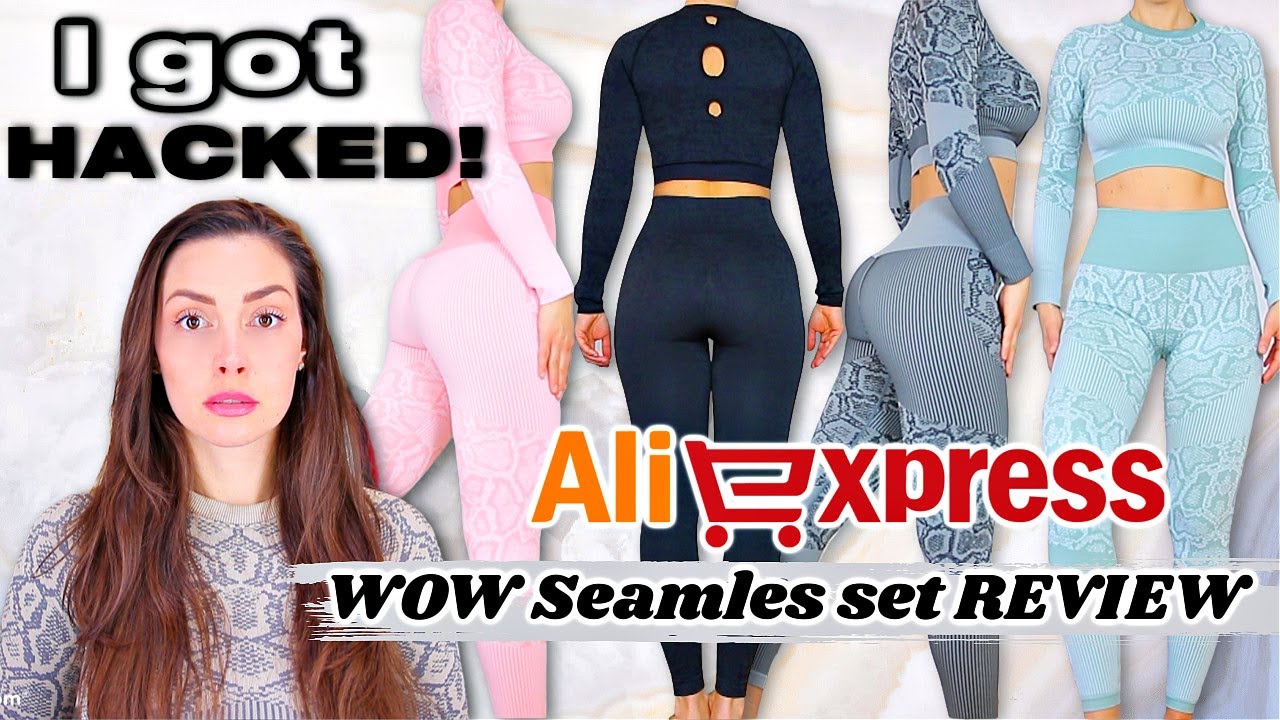 Aliexpress new hot animal seamless sets review // Gymshark dupe