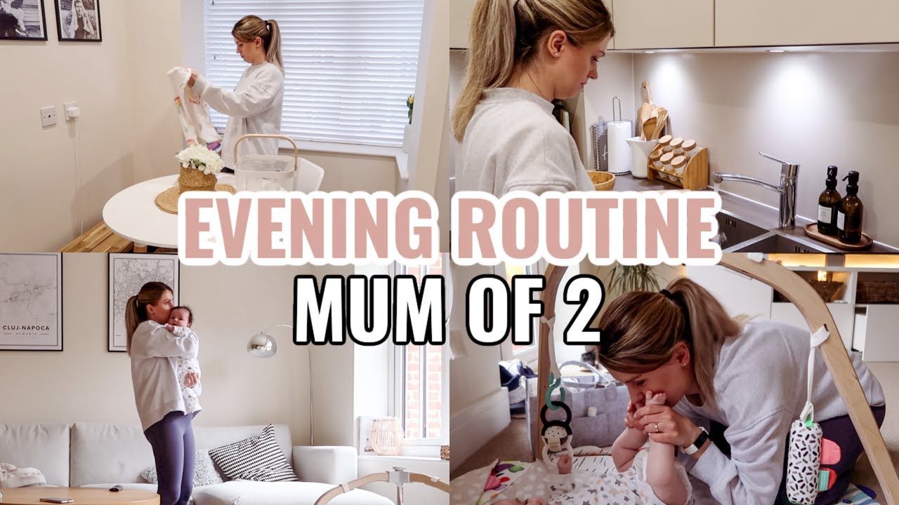EVENING ROUTINE OF A MUM OF 2 *with a newborn | NIGHT TIME ROUTINE OF A NEWBORN MOM UK 2023 AD