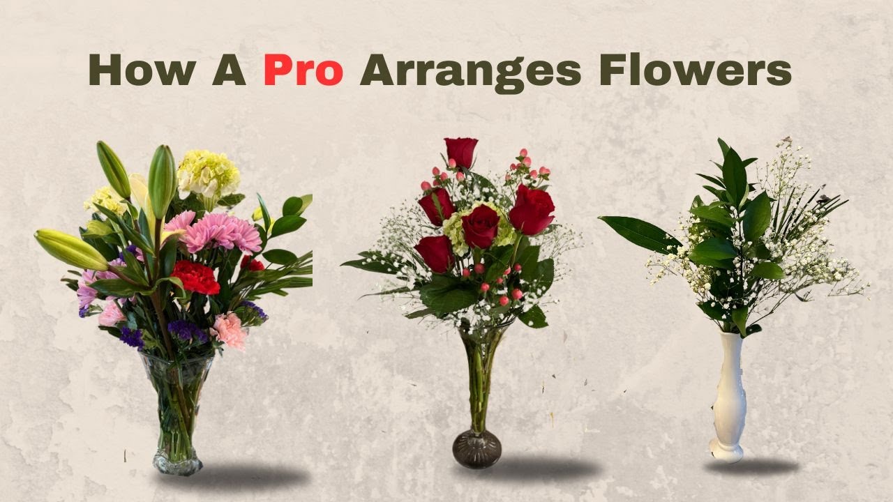 How Painter Arranges Flowers in a Vase  - Flower Arranging is art.