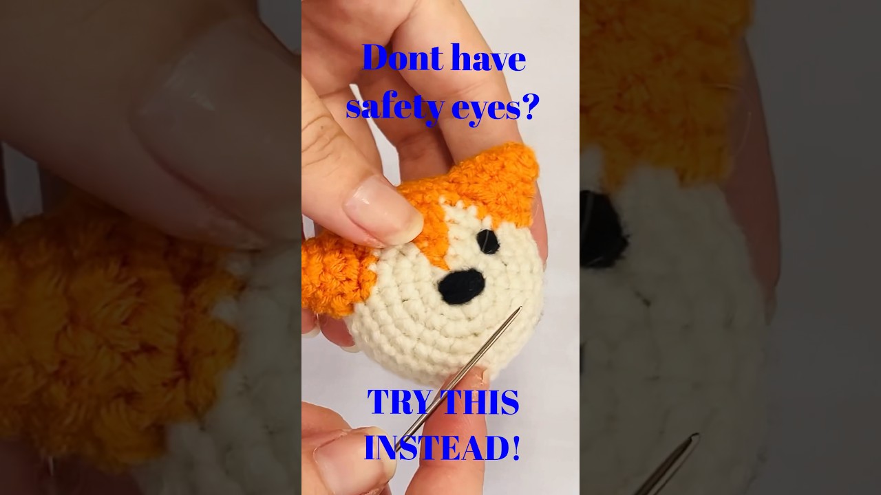 Don&rsquo;t have safety eyes? Try this for your projects! ❤️✨✨#crochet #amigurumi #viral #crochetpatterns