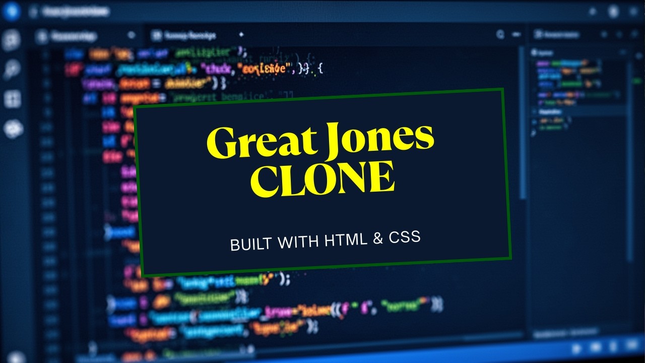 Clone of Great Jones Goods Website | Built with HTML & CSS