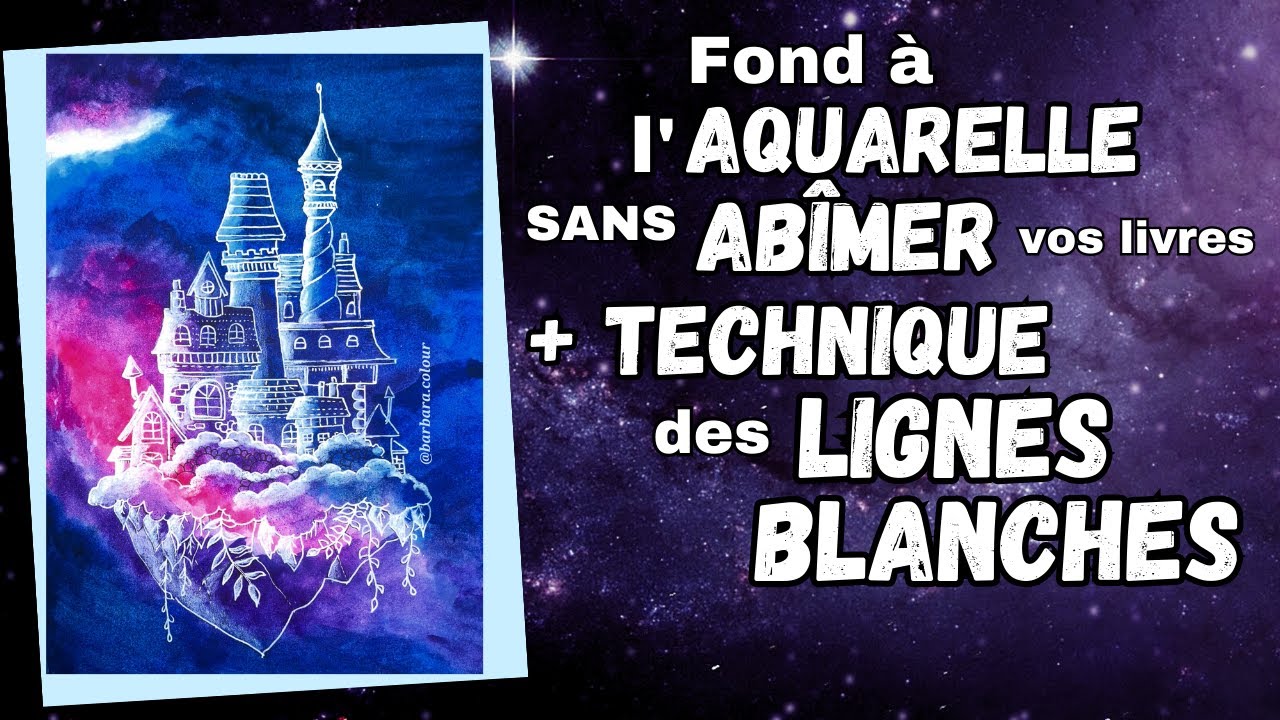 🔴 LIVE : FOND à l'AQUARELLE sans ABÎMER vos LIVRES de coloriage + GALAXY WHITE LINES