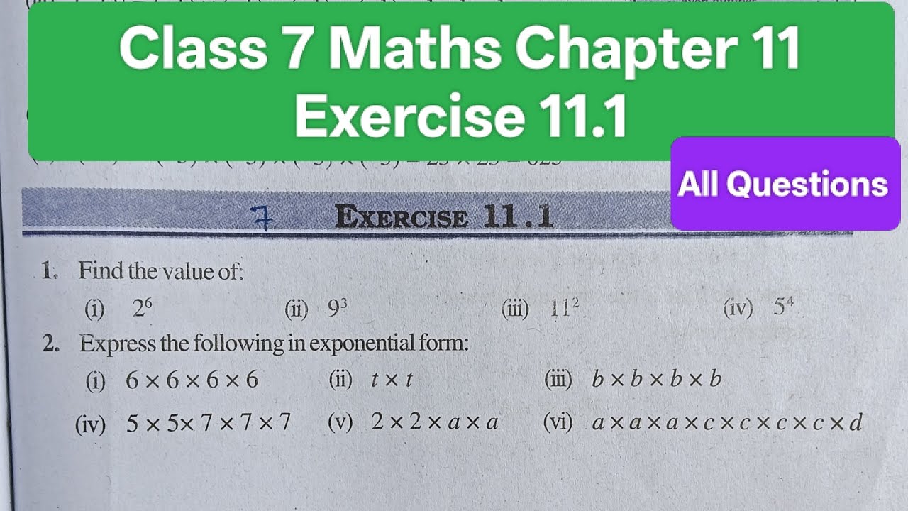 Class 7 Maths Chapter 11 Exercise 11.1। Class 7th maths exercise 11.1। Ncert maths class 7। 