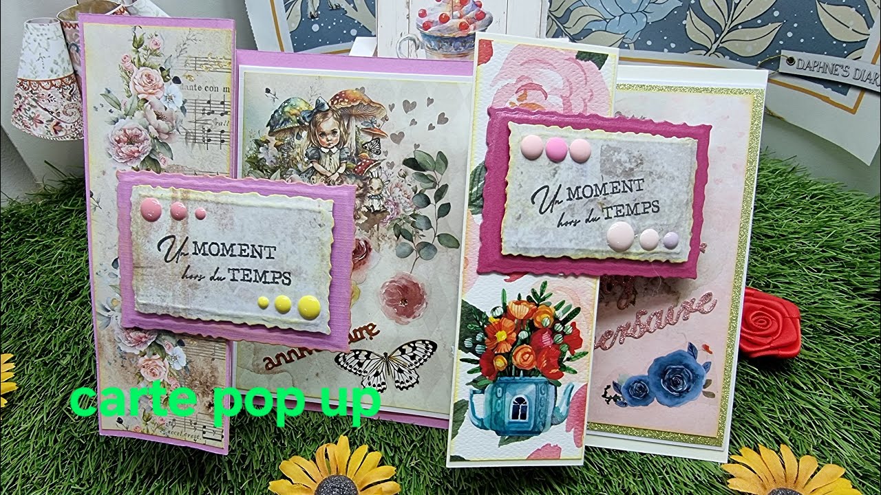 CARTE POP UP, simple mais qui fait son effet WAOUH ❤️❤️ et une petite astuce.