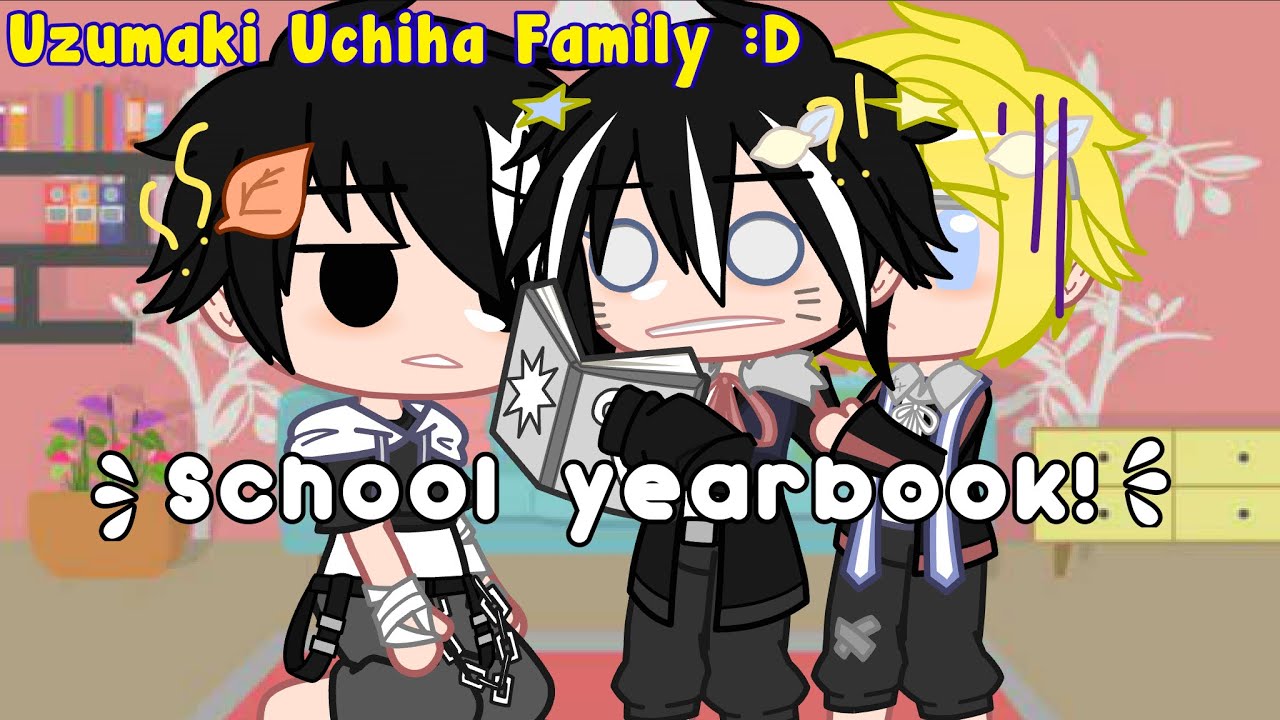 Old school yearbook 😳!? || Uzumaki Uchiha Family :D || • sxfia ! • || meme/trend