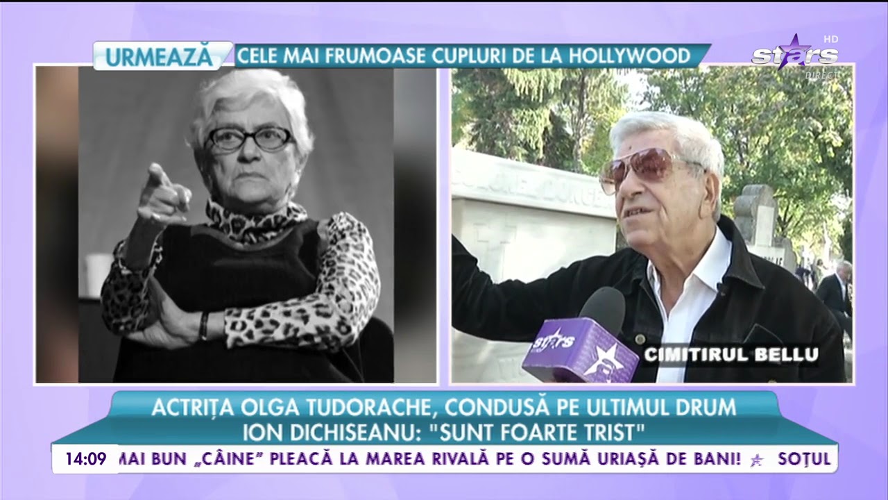 Actrița Olga Tudorache, condusă pe ultimul drum. Fiica actriței a venit din America, pentru înmo