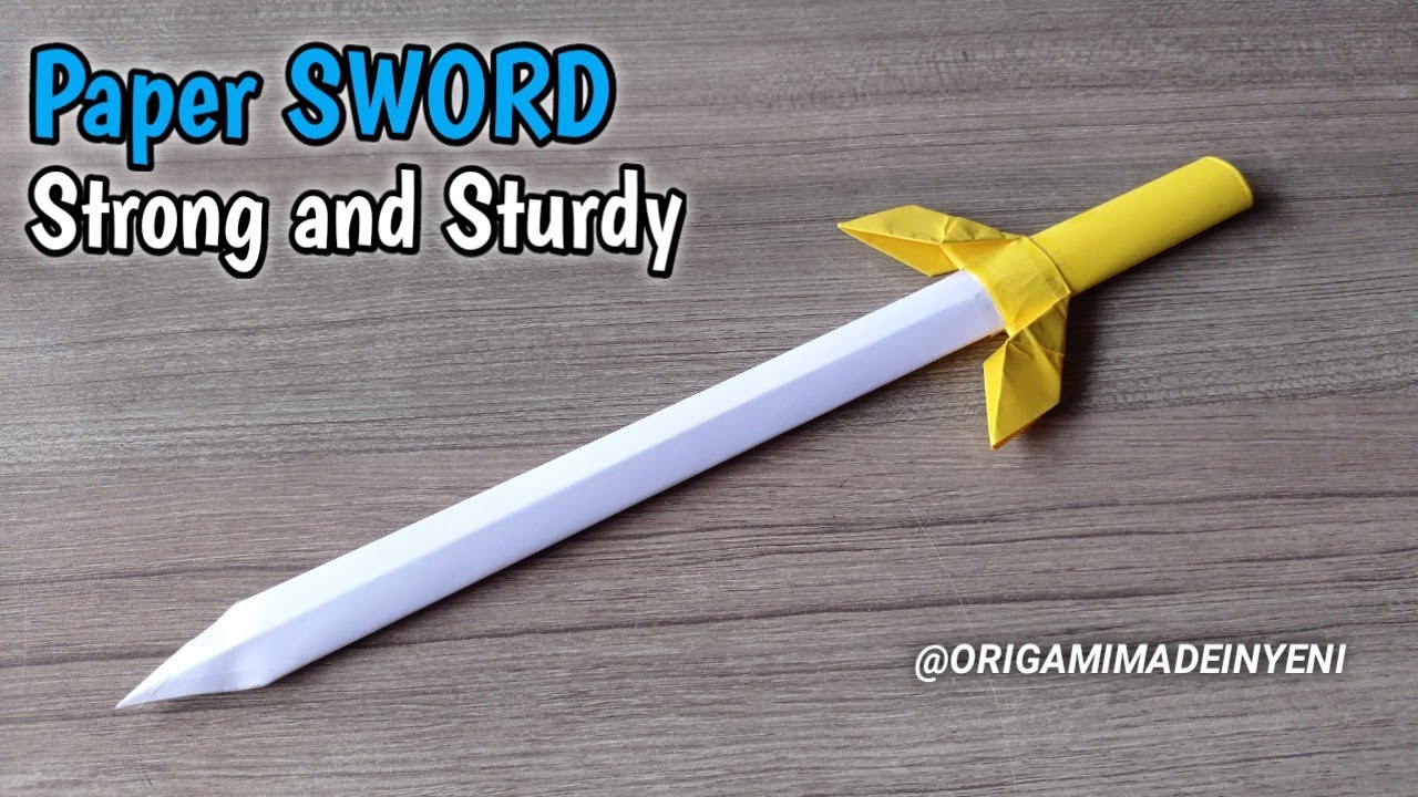 How to make a paper SWORD a Strong and Sturdy  | Origami Sword