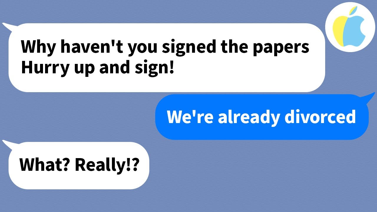 【Apple】My husband slammed some divorce papers down in front of me on our wedding anniversary