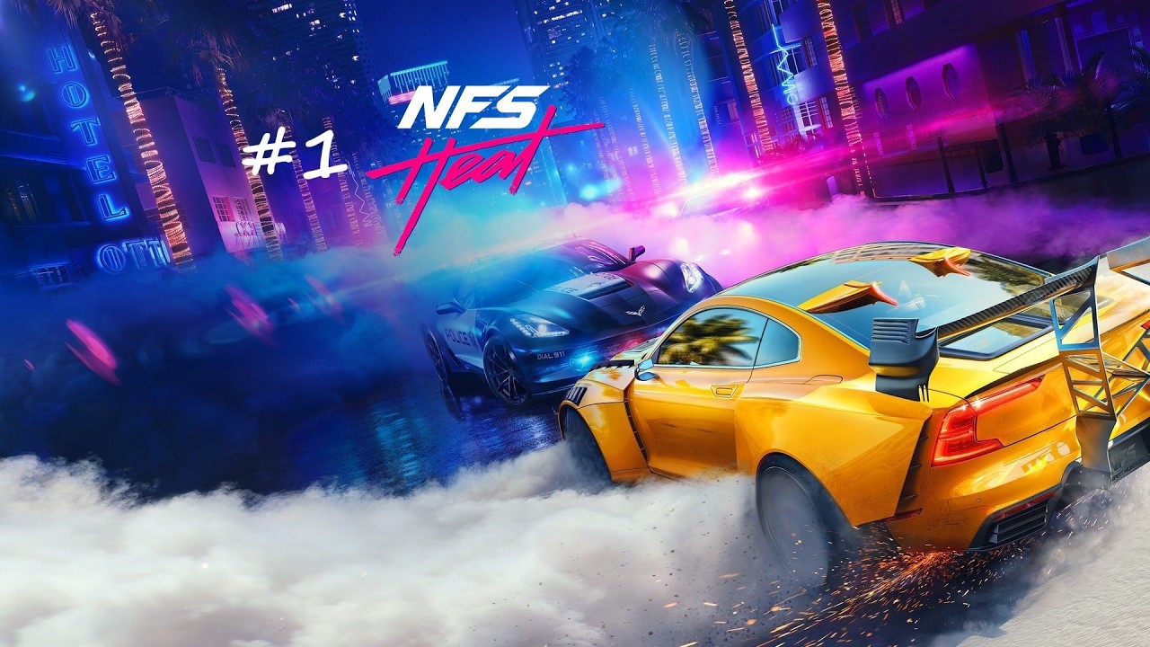 Need for Speed Heat. Нуб в гонках играет первый раз. Первые гонки и первый арест. Стрим #1.