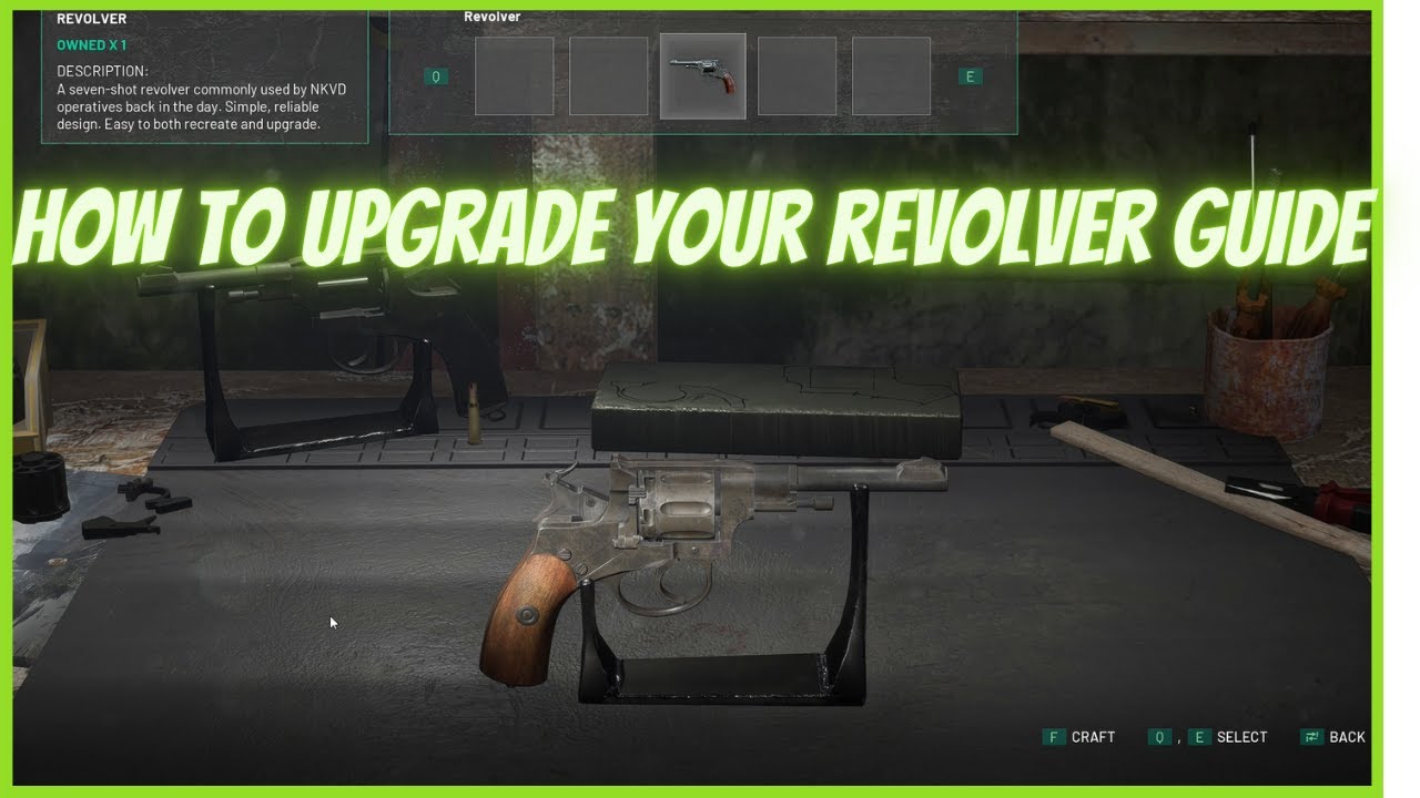 How to upgrade revolver in chernobylite