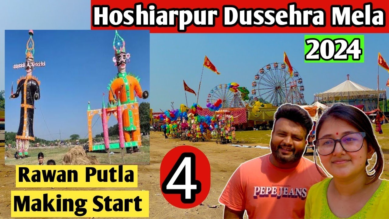 Hoshiarpur Dussehra 2024 | Rawan Making Start | Dussehra Mela full of crowds.
