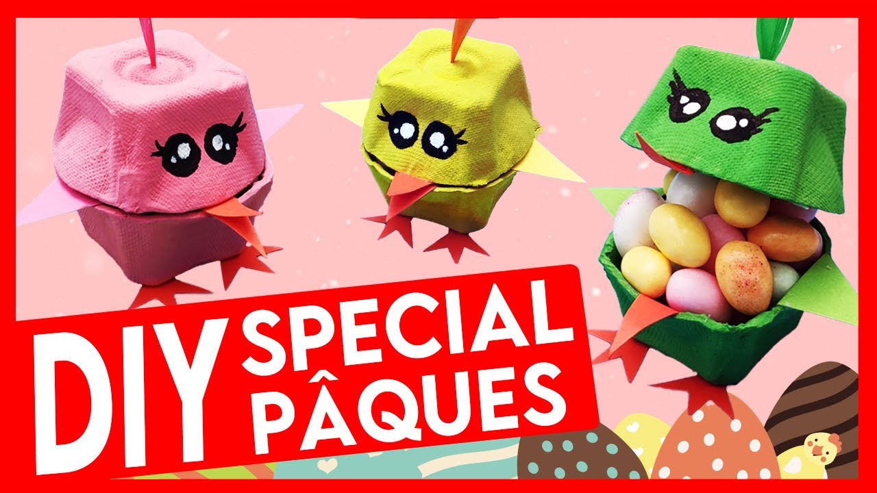 DIY - Déco Pâques - Fabriquez des poussins en recyclant des boites d'oeufs