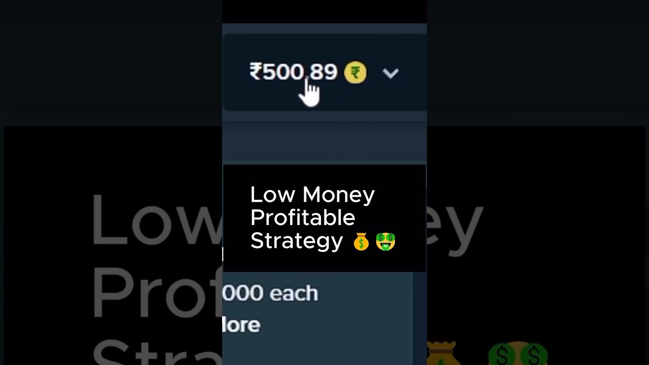 Low Money Profitable Strategy 💰🤑 