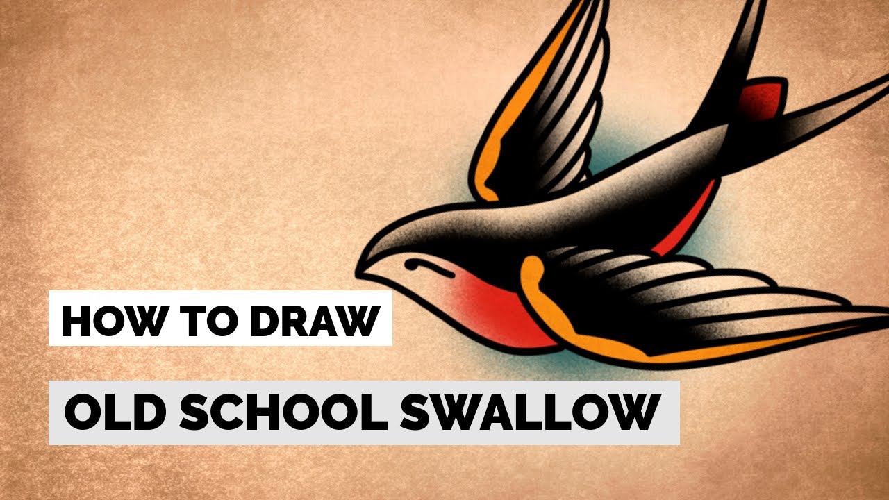 How to Draw a  Easy Traditional Swallow | Tattoo Drawing Tutorial