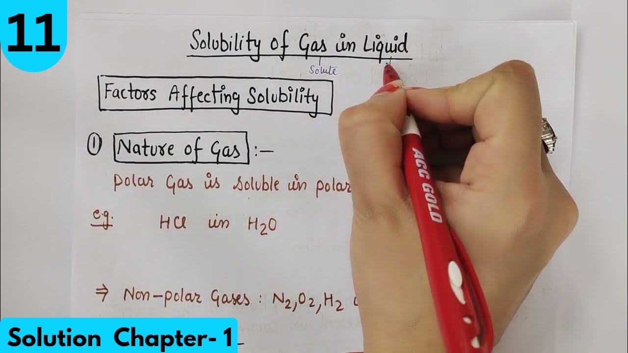 Factors affecting Solubility of Gas in Liquid| Solution chapter-2 class 12th #neet #neetchemistry