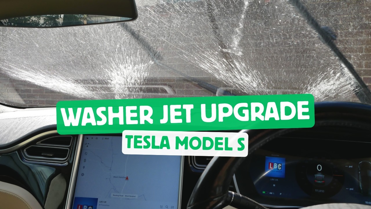 Tesla Model S windscreen washer jet upgrade. A cheap DIY job.