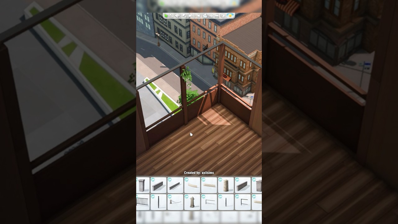 How to add custom balconies to your apartments in The Sims 🌃 #thesims4 #sims4 #sims4build