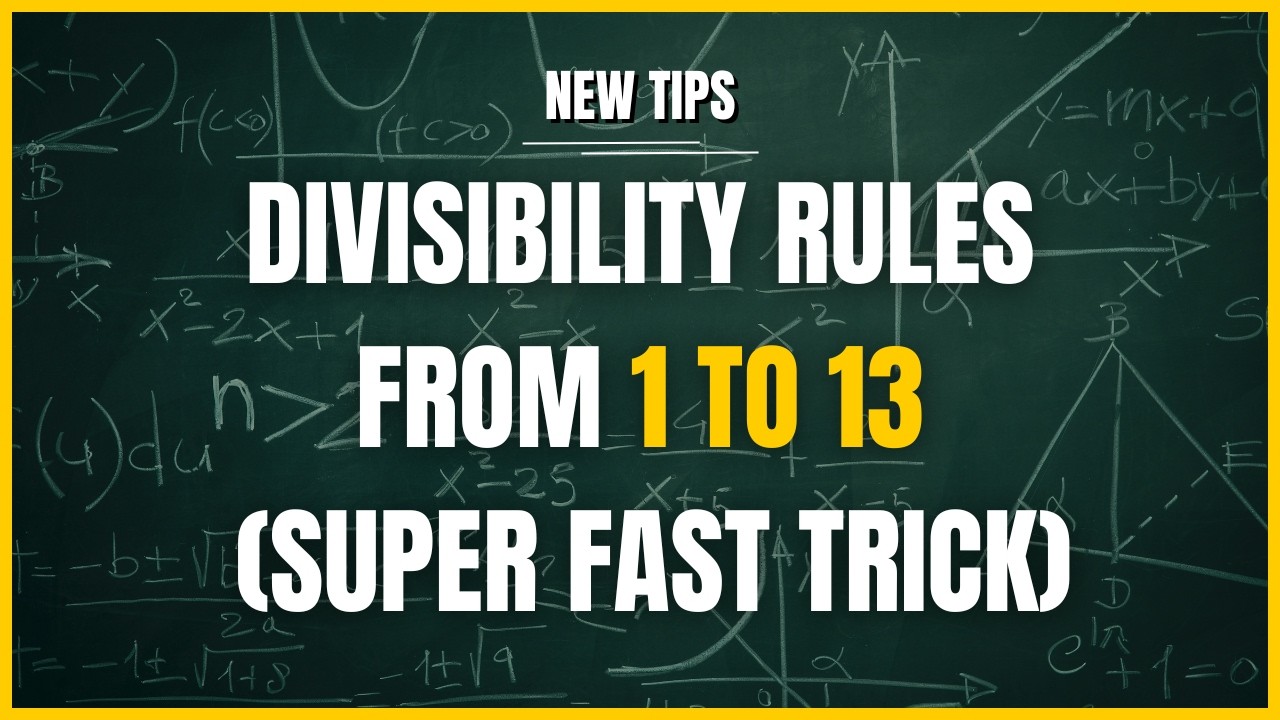 Все правила делимости от 1 до 13 в одном видео.