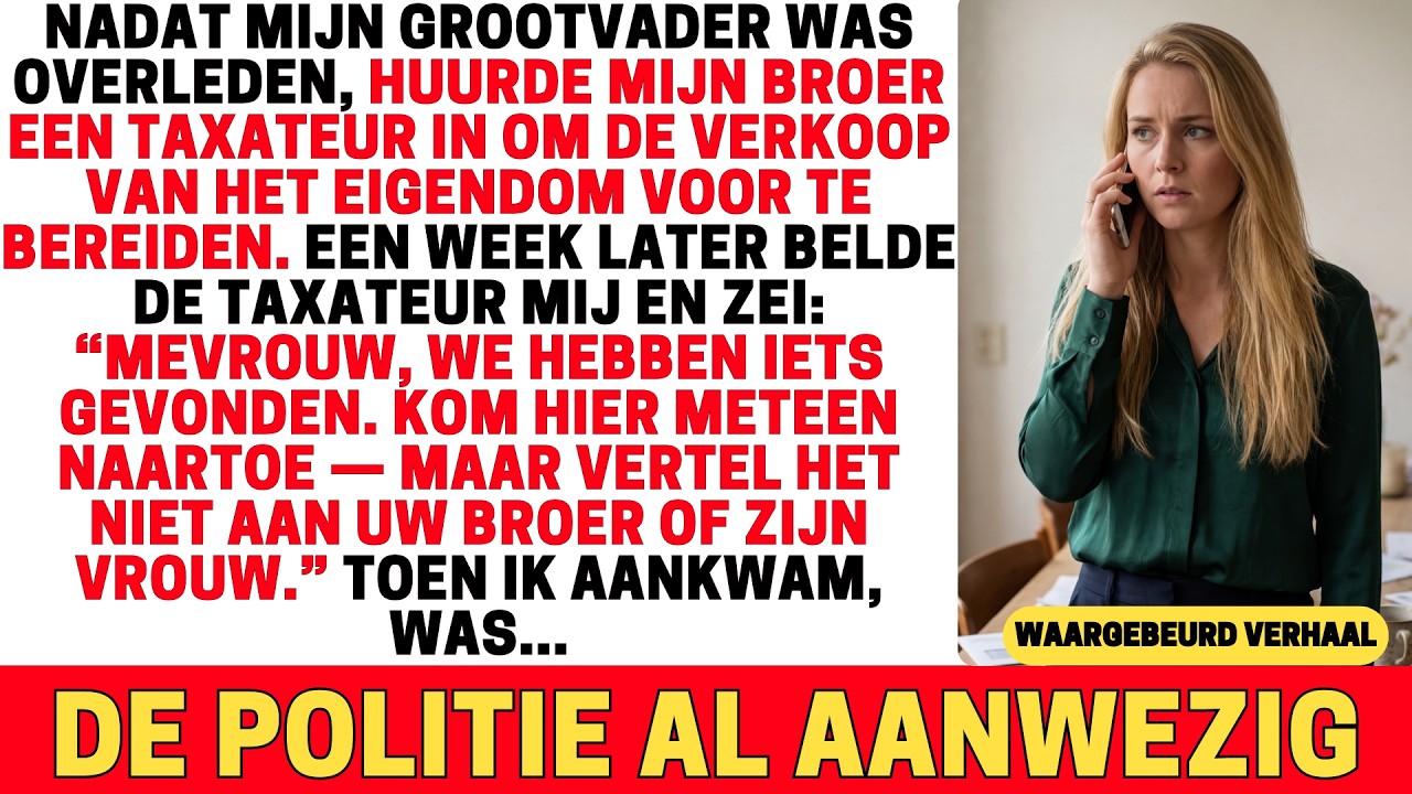MIJN BROER HUURDE EEN TAXATEUR IN OM HET EIGENDOM VAN ONZE GROOTVADER TE VERKOPEN — MAAR EEN ONTD...