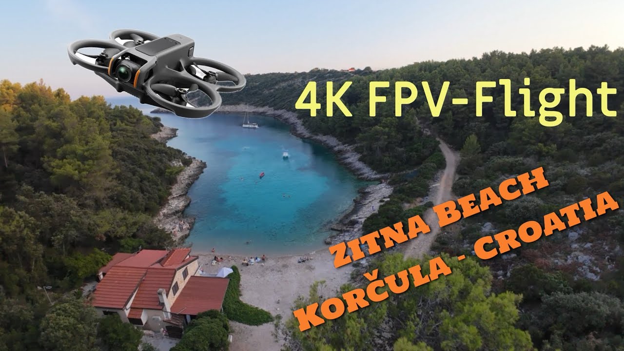4K FPV-Flight with DJI Avata 2 in Sport-Mode at Zitna Beach (Korčula Island - Croatia)