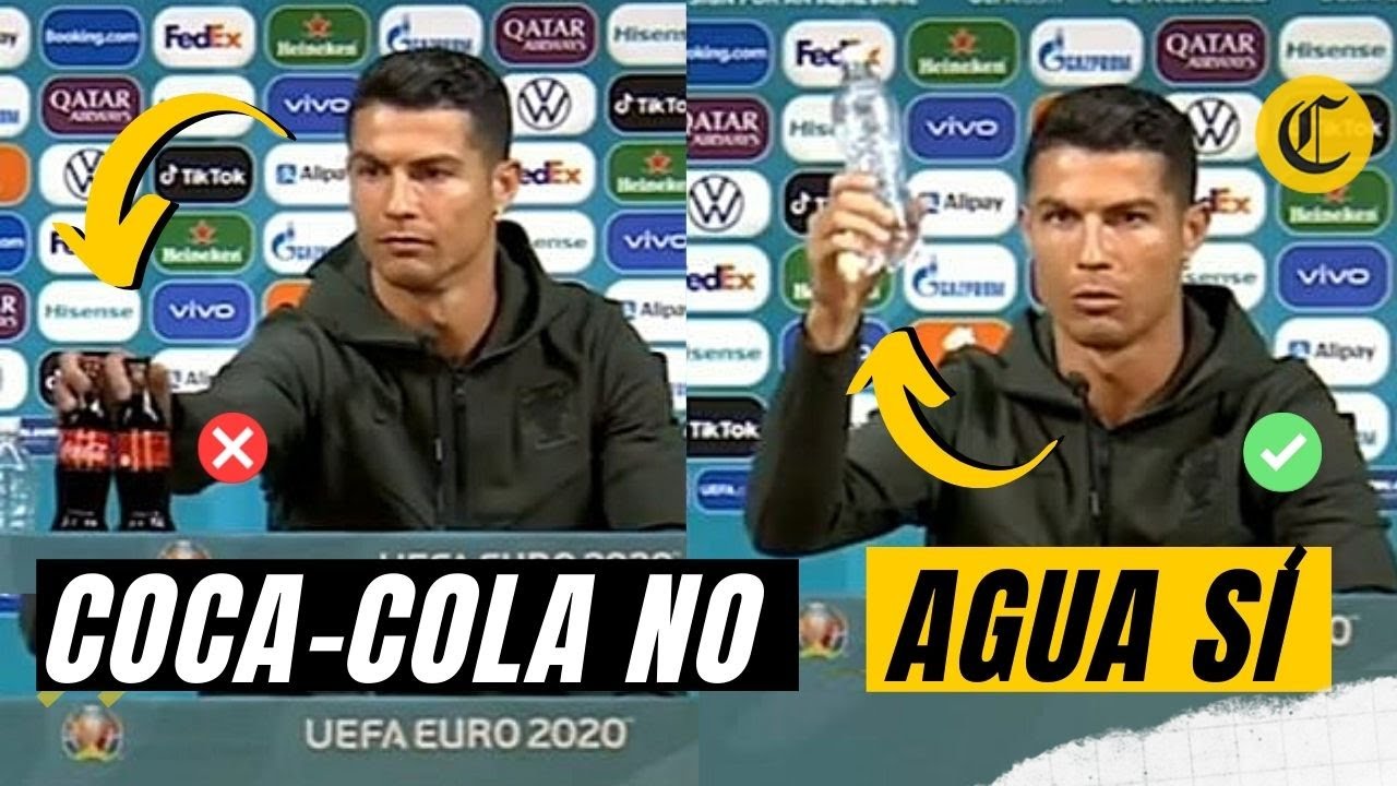 CRISTIANO RONALDO rechaza Coca-Cola y esta pierde casi millones de dólares