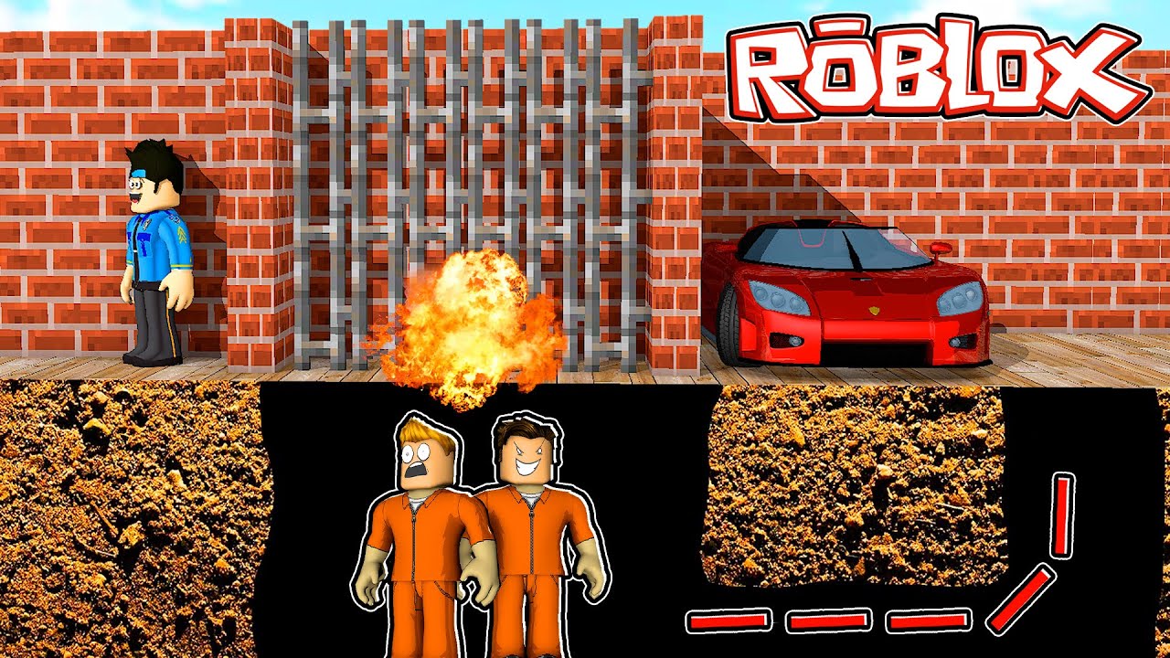 BRUNINHO E GARCIA FUGIRAM DA PRIS&Atilde;O DE CARRO NO ROBLOX !