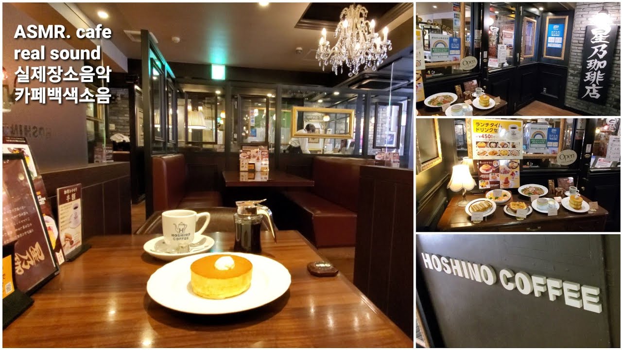 ASMR cafe [Hoshino Coffee] Ginza 호시노커피 도쿄긴자 星乃珈琲店 (백색소음. 커피 케이크 맛있다고 유명한곳 White noise. Tokyo)