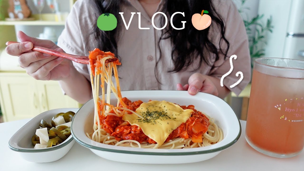 SUB) Приготовление 5 кг сиропа 🍊, приготовление жареного спама, очищение ингредиентов холодильника 🍝