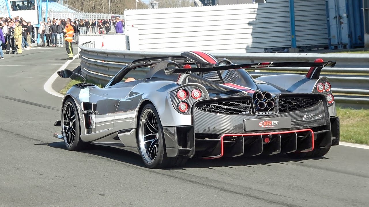 $3.5 Million Pagani Huayra BC Roadster - Start Up, LOUD REVS, Accelerations! + Details!