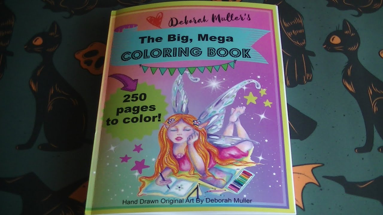 Flip Thru Deborah Muller's The Big Mega Coloring Book 250 Pages!