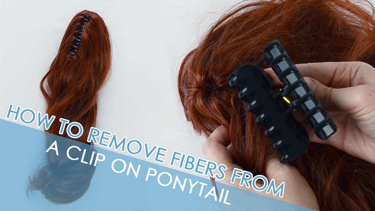 How to Remove Fibers from a Clip On Ponytail | Repurpose for W...